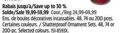 Canadian Tire Shatterproof Ornament Sets offer