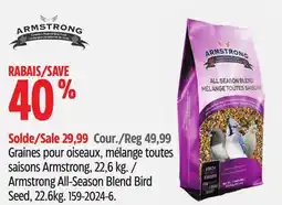 Canadian Tire Armstrong All-Season Blend Bird Seed, 22.6kg offer