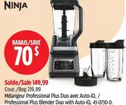 Canadian Tire NINJA Professional Plus Blender Duo with Auto-iQ offer