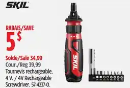 Canadian Tire SKIL 4V Rechargeable Screwdriver offer