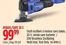 Canadian Tire Mastercraft 20V Brushless Oscillating Multi-Tool offer