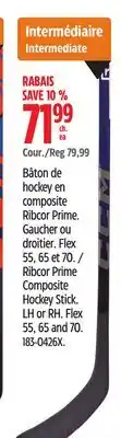 Canadian Tire CCM Ribcor Prime Composite Hockey Stick offer