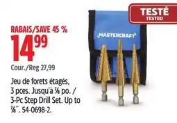 Canadian Tire Mastercraft 3-Pc Step Drill Set offer