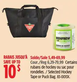 Canadian Tire Renfrew Selected Hockey Tape or Puck Bag offer
