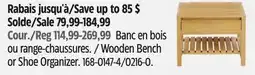 Canadian Tire Canvas Wooden Bench or Shoe Organizer offer