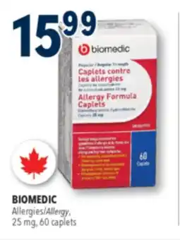 Familiprix BIOMEDIC, Allergy, 25 mg, 60 caplets offer