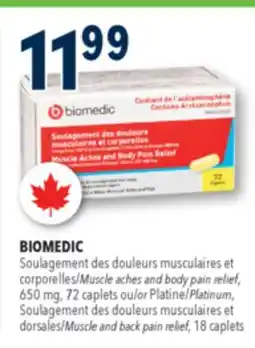 Familiprix Biomedic muscle aches and body pain relief caplets 72un offer