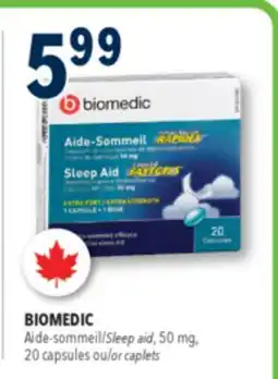 Familiprix Biomedic extra strength sleep aid liquid gels 20un offer