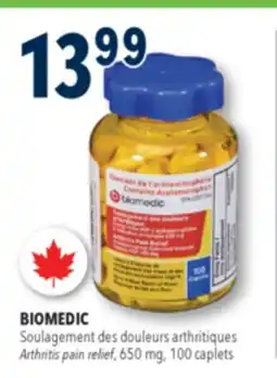 Familiprix Biomedic arthritis pain relief caplets 100un offer