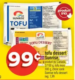 Super C TOFU DESSERT SUNRISE | SUNRISE TOFU DESSERT offer