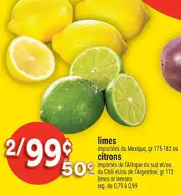 Super C LIMES OU CITRONS | LIMES OR LEMONS offer