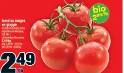 Super C TOMATES ROUGES EN GRAPPE | STEMMED RED TOMATOES offer