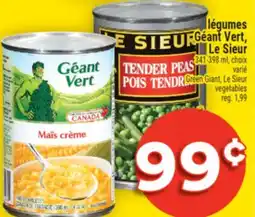 Super C LE SIEUR VEGETABLES | LÉGUMES GÉANT VERT, LE SIEUR offer