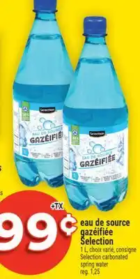 Super C EAU DE SOURCE GAZÉIFIÉE SELECTION | SELECTION CARBONATED SPRING WATER offer
