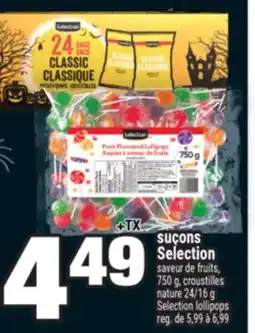 Super C SUÇONS SELECTION | SELECTION LOLLIPOPS offer