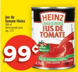 Super C JUS DE TOMATE HEINZ | HEINZ TOMATO JUICE offer