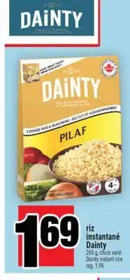 Super C RIZ INSTANTANÉ DAINTY | DAINTY INSTANT RICE offer