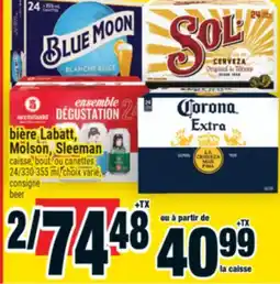 Super C BIÈRE LABATT, MOLSON, SLEEMAN | CONSIGNE BEER offer