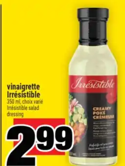 Super C vinaigrette Irrésistible | Irrésistible salad dressing offer