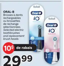 Brunet ORAL-B Brosses à dents rechargeables ou brossettes de rechange sélectionnées offer