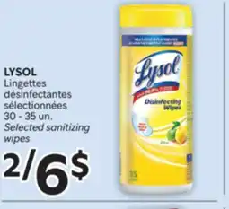 Brunet LYSOL Lingettes désinfectantes sélectionnées offer