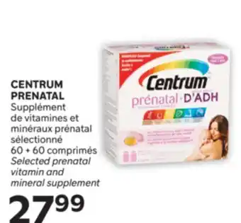 Brunet CENTRUM PRENATAL Supplément de vitamines et minéraux prénatal sélectionné offer