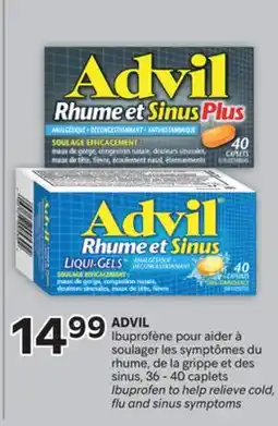 Brunet ADVIL Ibuprofène pour aider à soulager les symptômes du rhume, de la grippe et des sinus offer