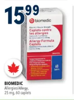 Familiprix BIOMEDIC Allergy, 25mg, 60caplets offer