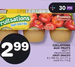 Marches Tradition MOTT'S FRUITSATIONS FRUIT SNACKS offer