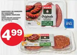Marches Tradition ROMA FRESH ITALIAN SAUSAGES OR SAUSAGE BURGERS offer