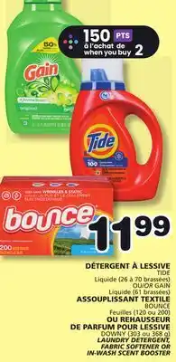 Marches Tradition TIDE OR GAIN, BOUNCE, DOWNY LAUNDRY DETERGENT, FABRIC SOFTENER OR IN-WASH SCENT BOOSTER offer