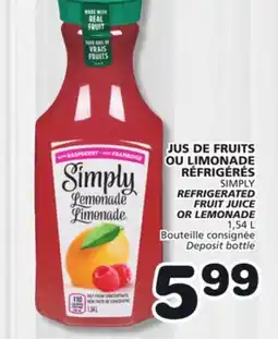 Marches Tradition SIMPLY REFRIGERATED FRUIT JUICE OR LEMONADE offer