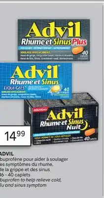 Brunet ADVIL buprofène pour aider à soulager es symptômes du rhume, de la grippe et des sinus offer