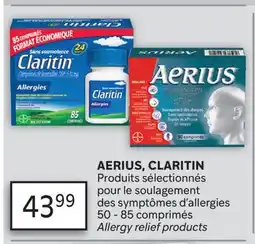 Brunet AERIUS, CLARITIN Produits sélectionnés offer