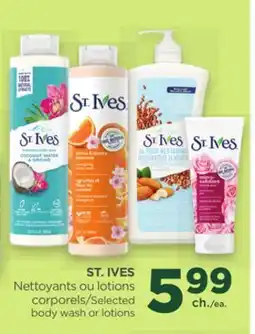 Proxim ST. IVES Selected body wash or lotions offer