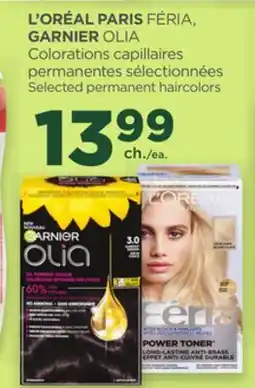 Proxim L'ORÉAL PARIS FÉRIA, GARNIER OLIA Selected permanent haircolors offer
