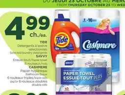 Proxim TIDE , SAVVY, CASHMERE Selected laundry detergents offer