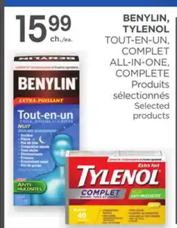 Proxim BENYLIN, TYLENOL TOUT-EN-UN, COMPLET ALL-IN-ONE, COMPLETE Selected products offer