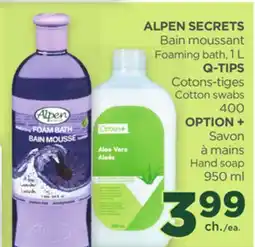 Proxim ALPEN SECRETS Bain moussant Q-TIPS offer