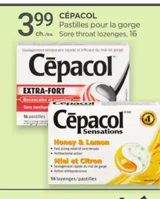 Proxim CÉPACOL Sore throat lozenges offer