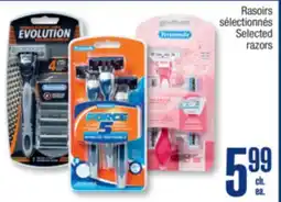 Jean Coutu PERSONNELLE Selected razors offer