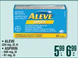 Jean Coutu ALEVE, ASPIRIN Selected products offer