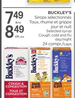 Proxim BUCKLEY'S Selected syrup Cough, cold and flu offer