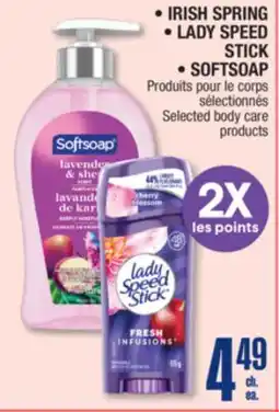 Jean Coutu IRISH SPRING, LADY SPEED STICK, SOFTSOAP offer