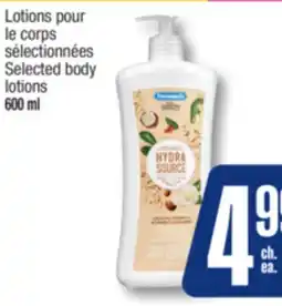 Jean Coutu PERSONNELLE Selected body lotions offer