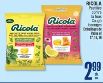 Jean Coutu RICOLA Cough lozenges offer
