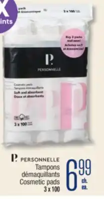 Jean Coutu P.PERSONNELLE Cosmetic pads offer