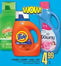 Jean Coutu BOUNCE, DOWNY, GAIN, TIDE Selected laundry products offer