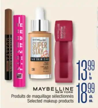 Jean Coutu MAYBELLINE NEW YORK Selected makeup products offer