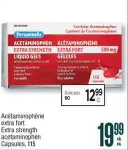 Jean Coutu PERSONNELLE Extra strength acetaminophen Capsules offer